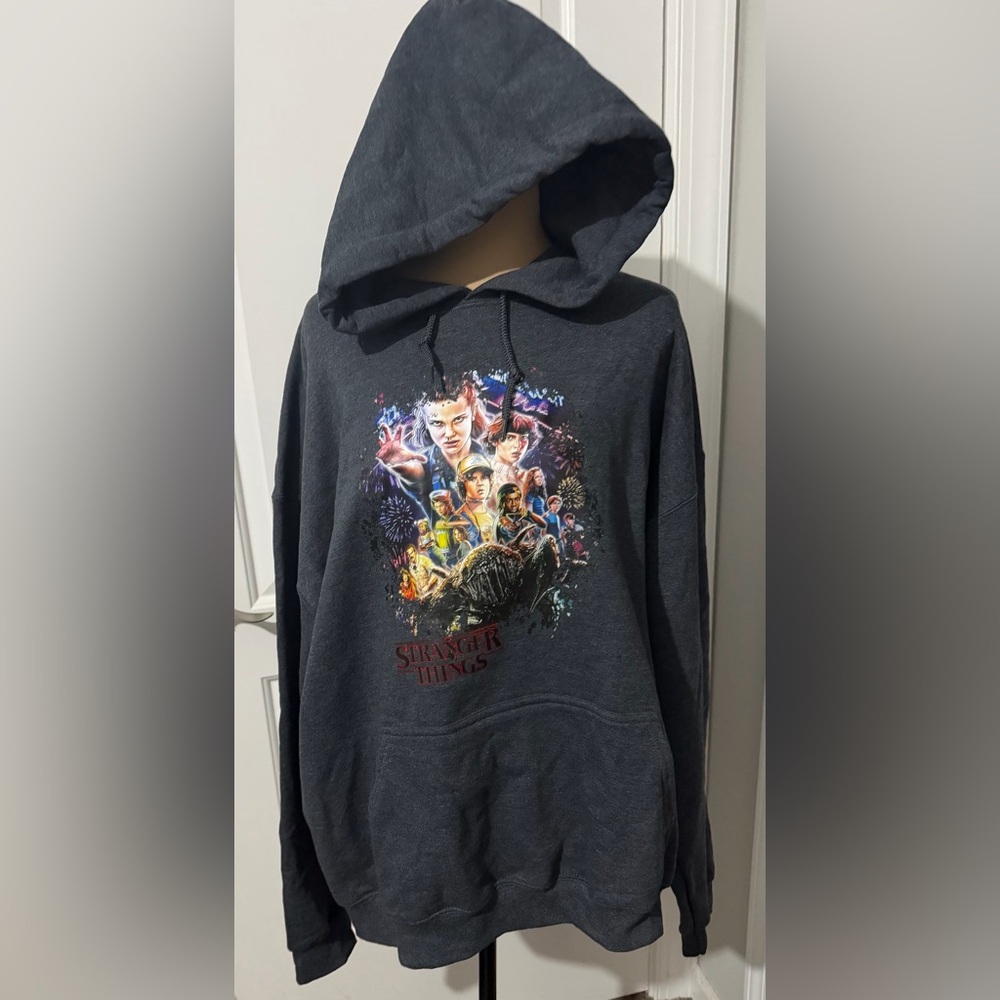 Stranger Things Graphic Hoodie - Charcoal